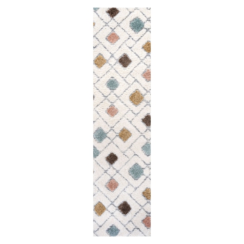 JONATHAN Y  Astrid Retro Trellis High-Low Area Rug