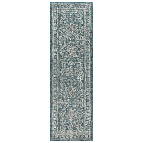 Malta Bohemian Medallion Textured Weave Indoor/Outdoor Area Rug