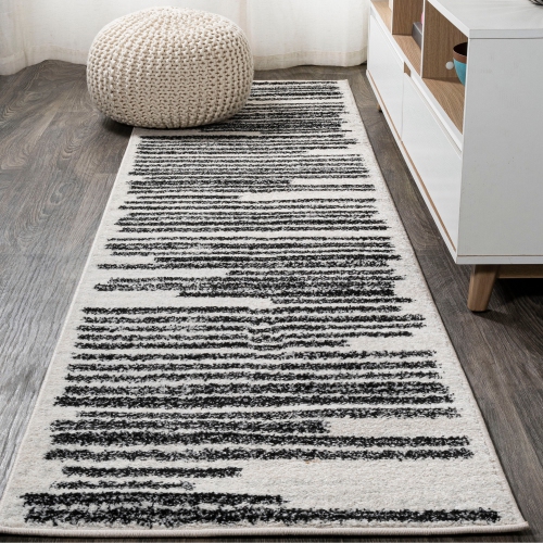 Khalil Modern Berber Stripe Area Rug