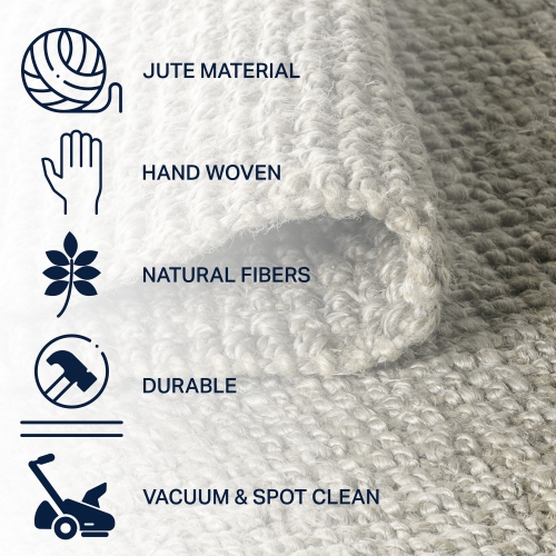 Pata Hand Woven Chunky Jute Area Rug