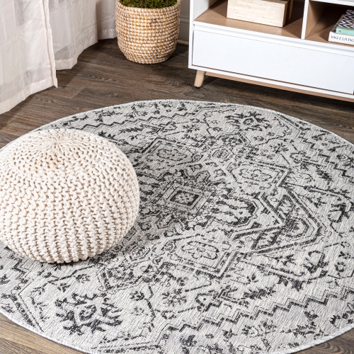 Estrella Bohemian Medallion Textured Weave Indoor/Outdoor Area Rug