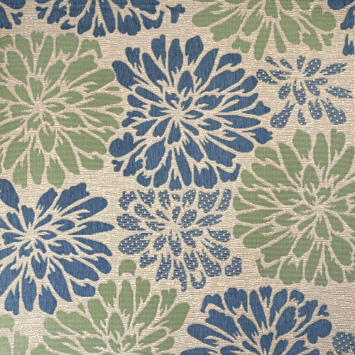 Tapis moderne tissé texturé à motif floral pour l'intérieur et l'extérieur Zinnia