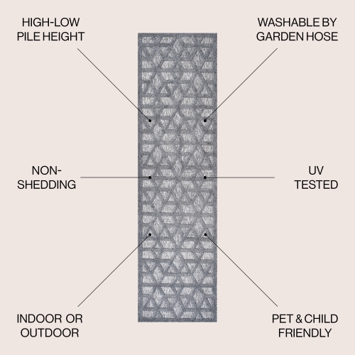 Talaia Neutral Geometric Indoor/Outdoor Area Rug