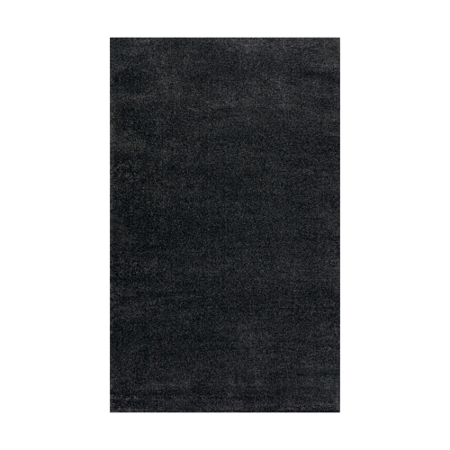 Haze Solid Low Pile Area Rug Black