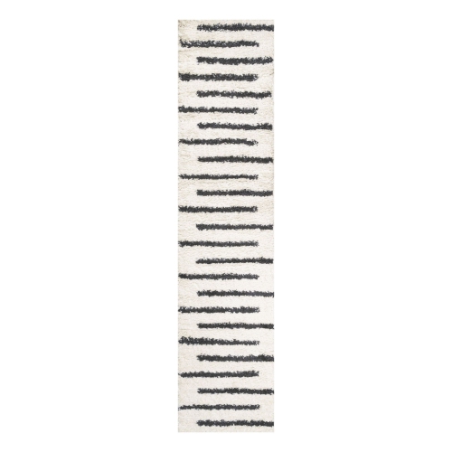 Alaro Berber Stripe Shag Area Rug