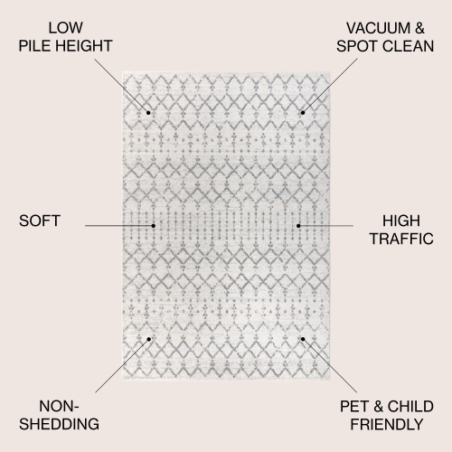 Moroccan Hype Boho Vintage Diamond Area Rug