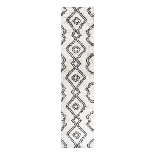 Tapis décoratif à poils longs style marocain Deia Diamond