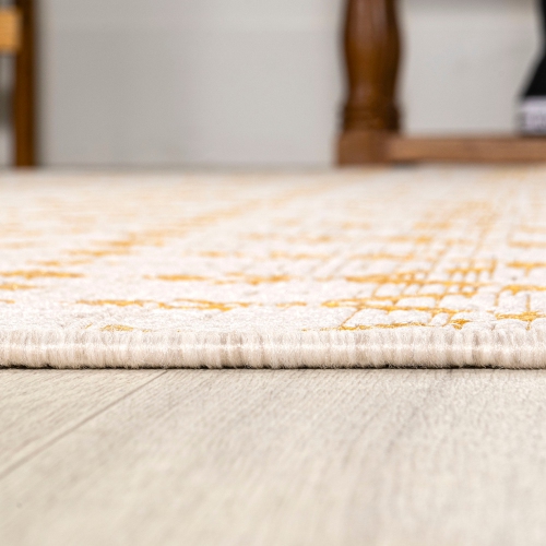 Ourika Moroccan Geometric Textured Weave Indoor/Outdoor Runner Rug