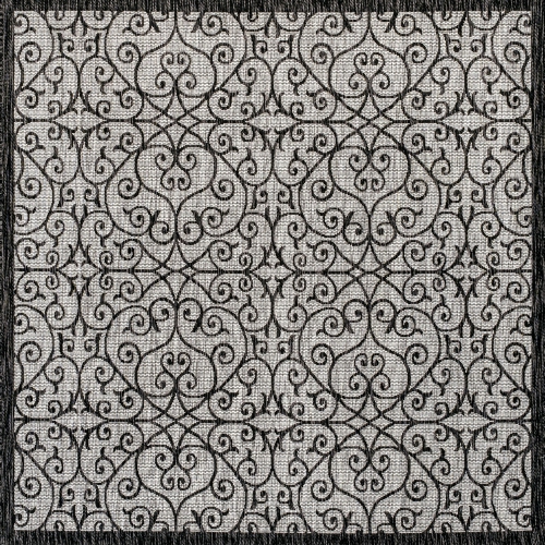 JONATHAN Y  Madrid Vintage Filigree Textured Weave Indoor/outdoor Square Rug