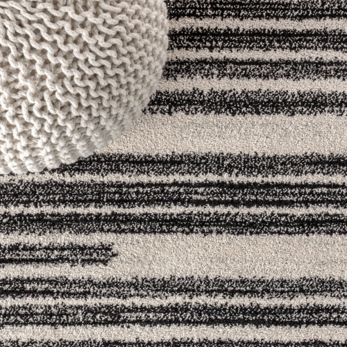 Khalil Modern Berber Stripe Area Rug