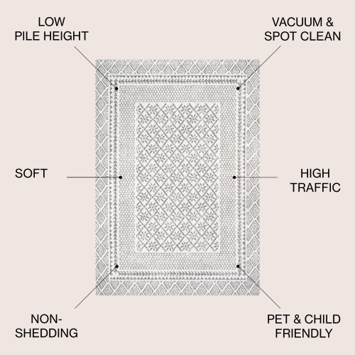 Athens Modern Geometric Boho Rug Area Rug