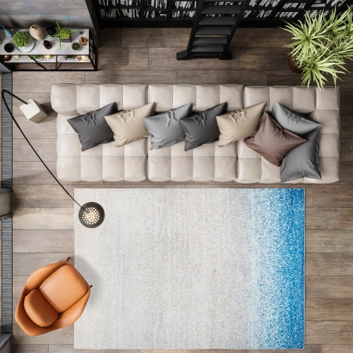 Happy Shore Modern Gradient Area Rug