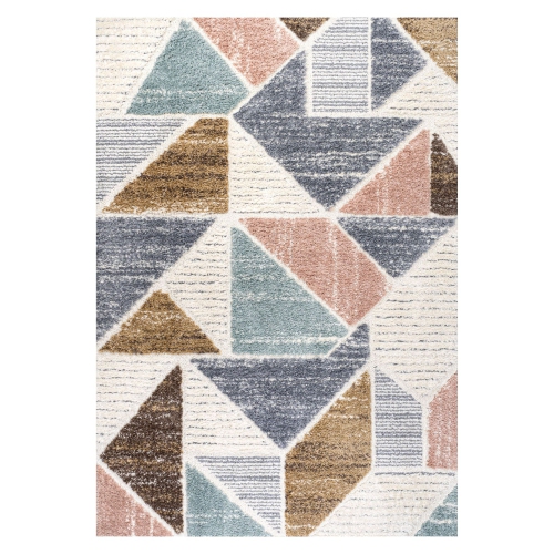 Aileen Geometric Scandi Colorblock Carved Area Rug