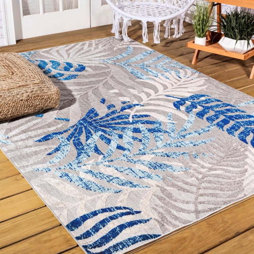 Tropics Palm Leaves Indoor/Outdoor Area Rug