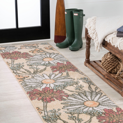 Dizi Modern Botanical Wildflower Area Rug