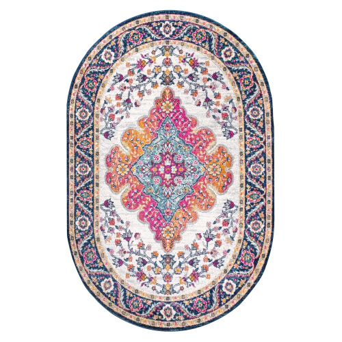 Image 1 of 9.. Bohemian Flair Boho Vintage Medallion Area Rug