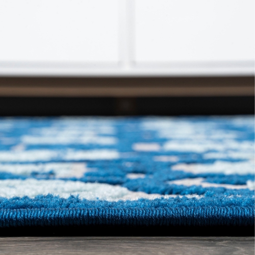 Tapis d'intérieur/d'extérieur Gallia à carreaux et treillis, haut et bas