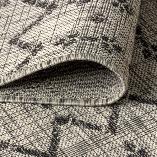 Tapis de corridor intérieur/extérieur à tissage géométrique texturé d'Ourika Moroccan