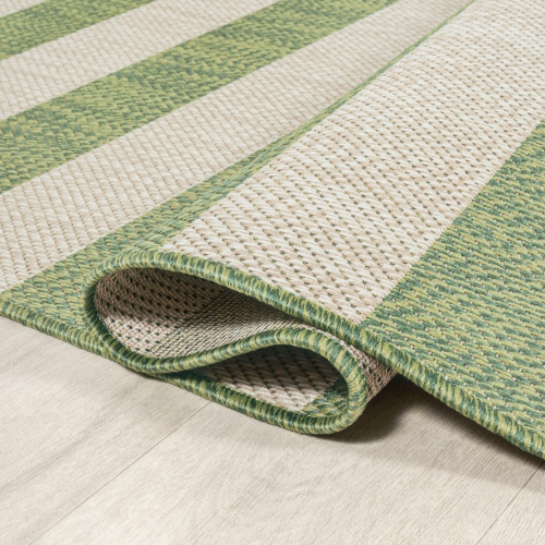 Negril Two Tone Wide Stripe Indoor/Outdoor Area Rug