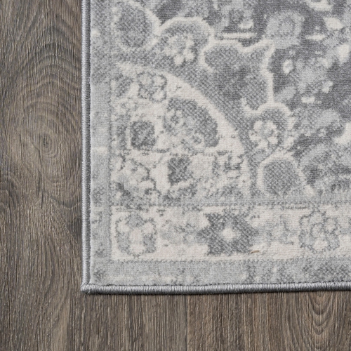 Tapis décoratif à motif de médaillon marocain rétro perse moderne