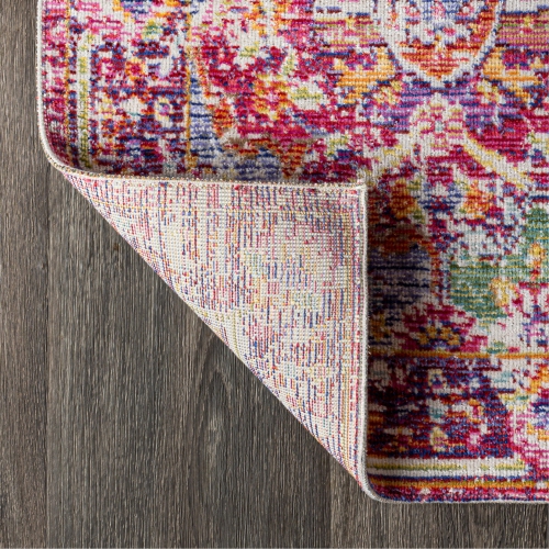 Tapis décoratif à motif de médaillon « Flori Bohemian »