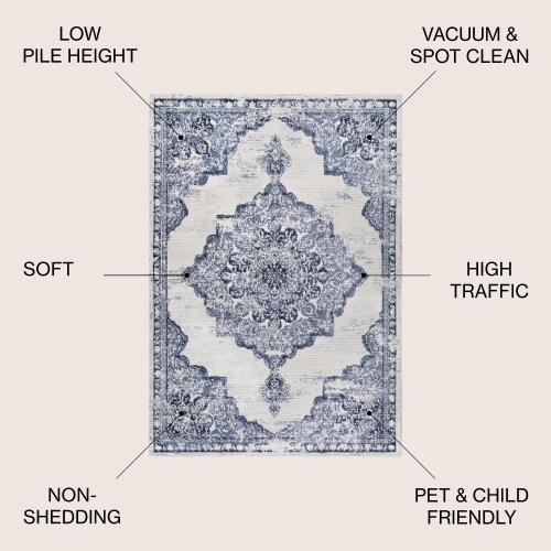 Alhambra Ornate Medallion Modern Area Rug