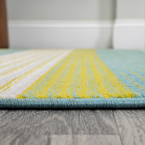 Duxbury Gradient Ticking Striped Area Rug