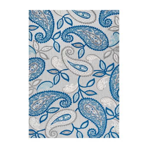 Tapis haut/bas à motif cachemire Julien pour l'intérieur et l'extérieur