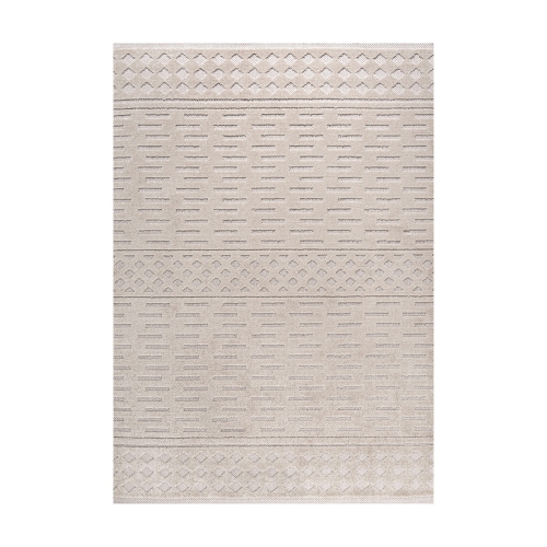 Xlendi High-Low Pile Moroccan Geometric Indoor/Outdoor Area Rug