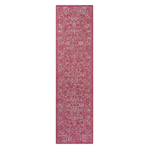 Tela Bohemian Textured Weave Floral Indoor/Outdoor Area Rug