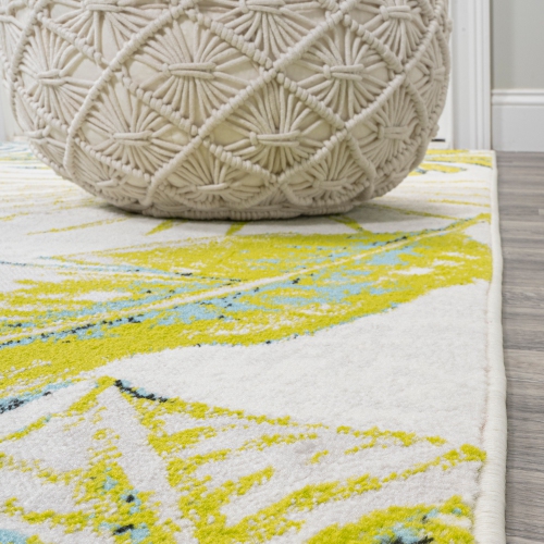 Tapis d'appoint feuilles tropicales Monstera