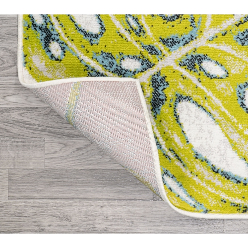 Tapis d'appoint feuilles tropicales Monstera