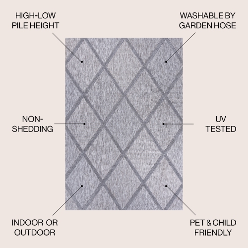 Salines Diamond Trellis Indoor/Outdoor Area Rug
