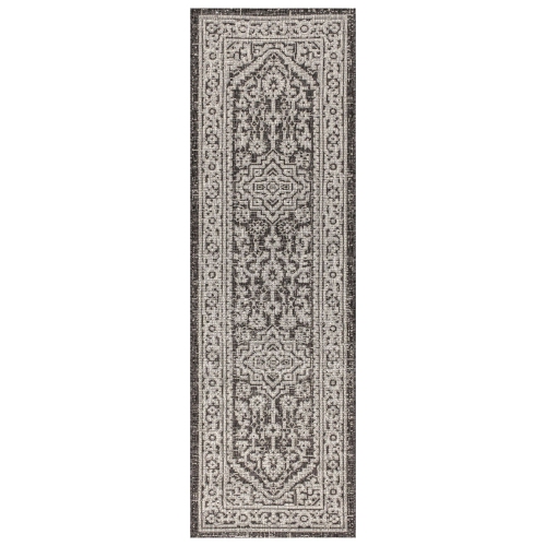 Sinjuri Medallion Textured Weave Indoor/Outdoor Area Rug
