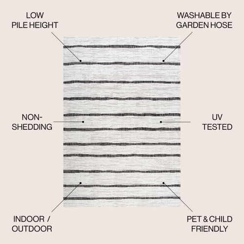 Tapis d'intérieur/d'extérieur Colonia Berber Stripe