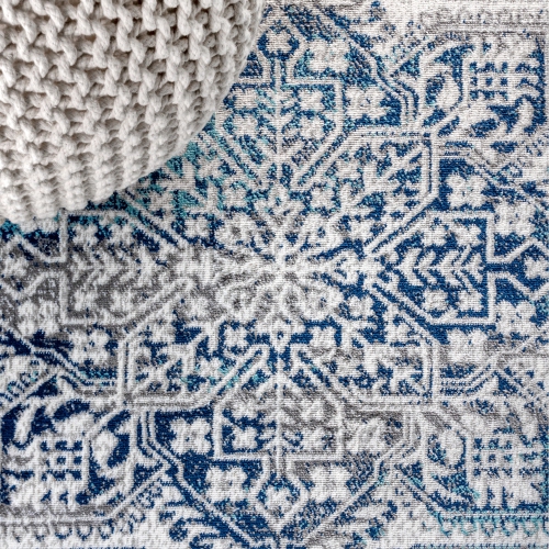 Tapis décoratif perse Vintage Medallion moderne