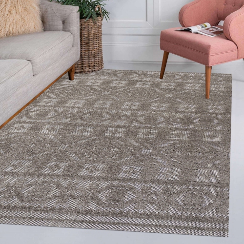 Citta High-Low Pile Mediterranean Tile Area Rug