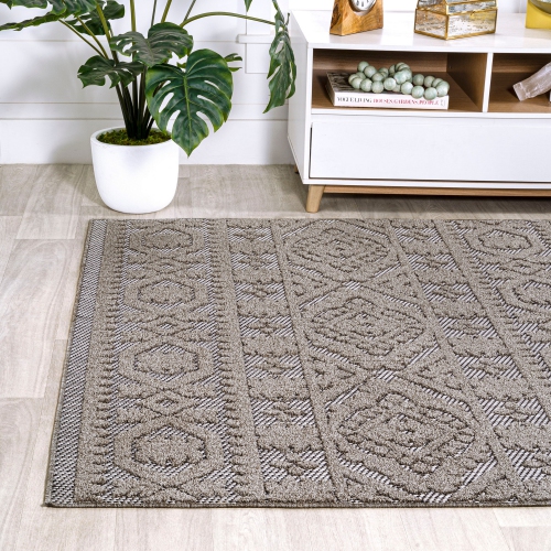 Citta High-Low Pile Mediterranean Tile Area Rug
