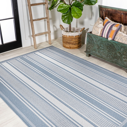 Tapis moderne à double rayure intérieur/extérieur Haynes