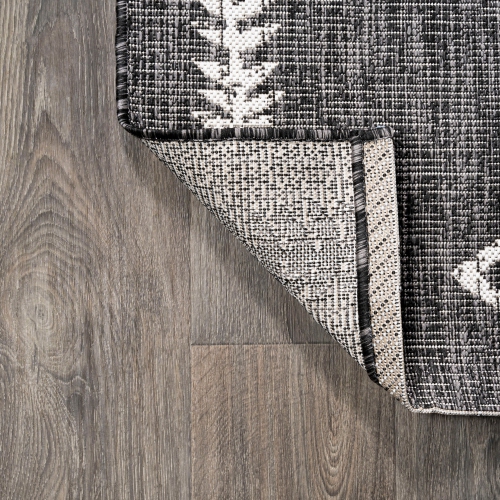 Tapis d'intérieur/d'extérieur Derya à motif de treillis tribal Diamond