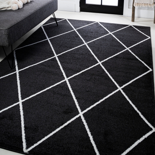 Tapis avec treillis à losanges de Cole Minimalist