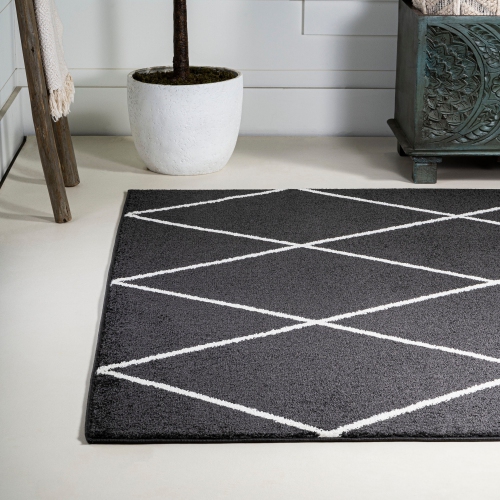 Tapis avec treillis à losanges de Cole Minimalist