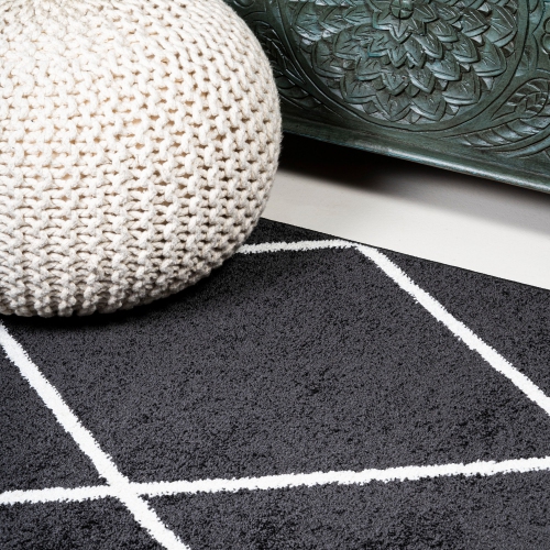 Tapis avec treillis à losanges de Cole Minimalist