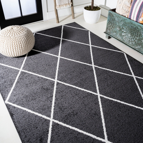 Tapis avec treillis à losanges de Cole Minimalist
