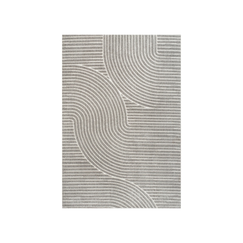 Tapis à motif géométrique courbé minimaliste de Skagen
