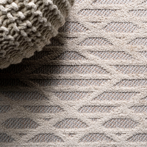 Tapis moderne pour intérieur/extérieur Ararat, diamant marocain à poils longs et doux