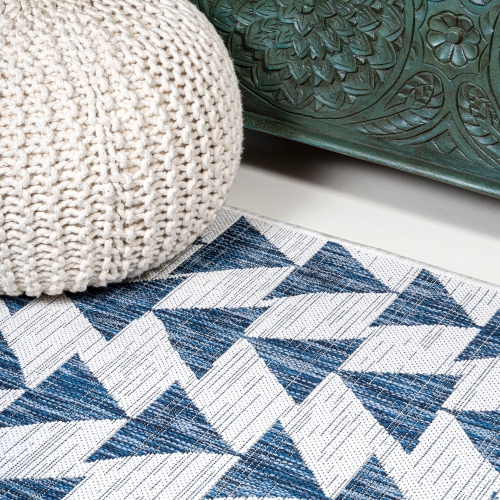 Tapis moderne à motif géométrique tribal andratx, intérieur/extérieur