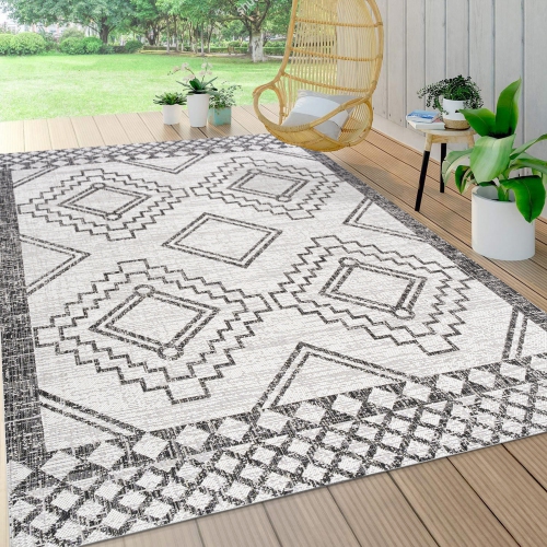 Marokko Diamond Tribal Medallion Indoor/Outdoor Area Rug