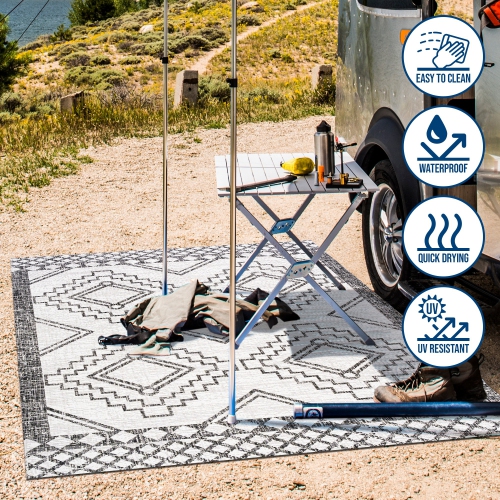 Marokko Diamond Tribal Medallion Indoor/Outdoor Area Rug