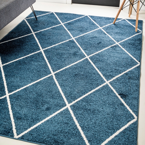 Tapis avec treillis à losanges de Cole Minimalist